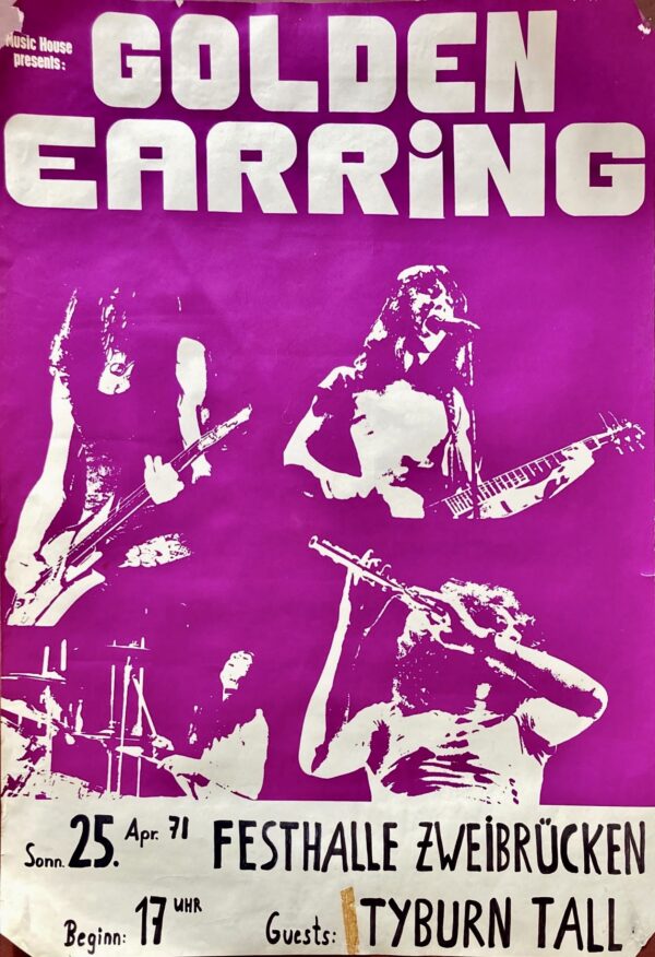 Golden Earring show poster April 25 1971 show Zweibruecken (Germany) - Festhalle
